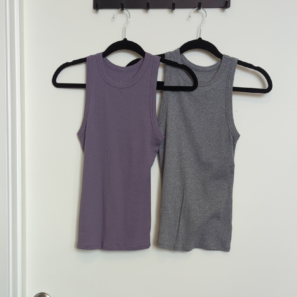 A New Day Purple and Gray Tank Top